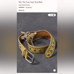 We The Free Sola Stud Belt L/XL